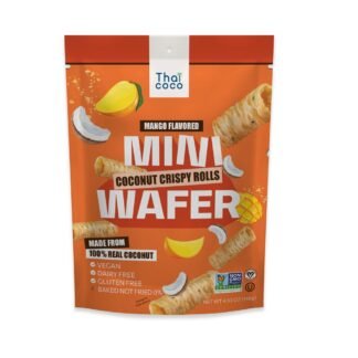 Thai Coco kokosiniai vafliai su mango skoniu, be glitimo, 140 g