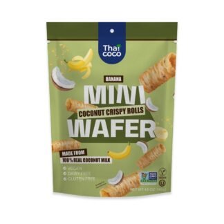 Thai Coco kokosiniai vafliai su bananų skoniu, be glitimo, 140 g